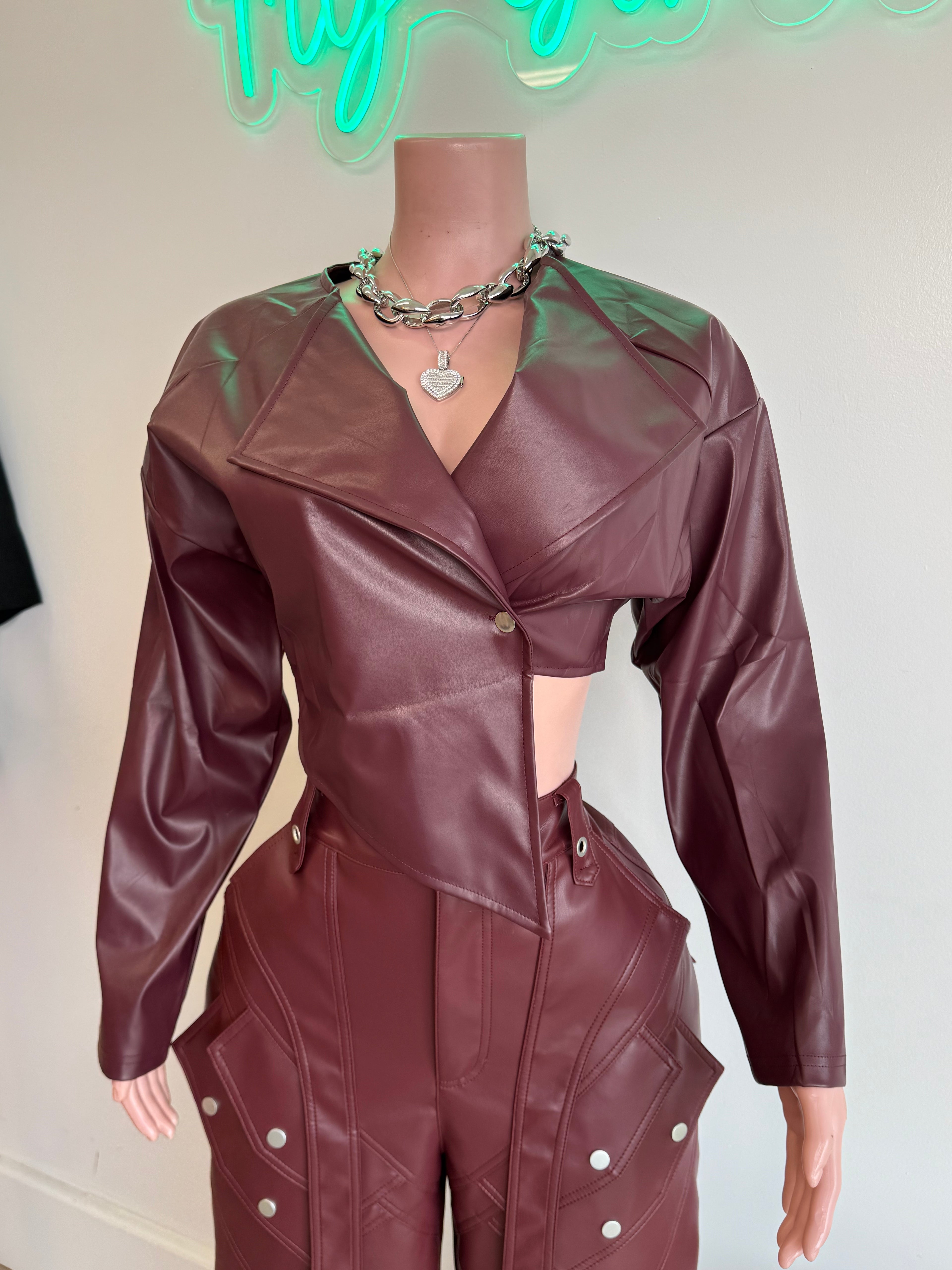 Margo Leather Top  image 0