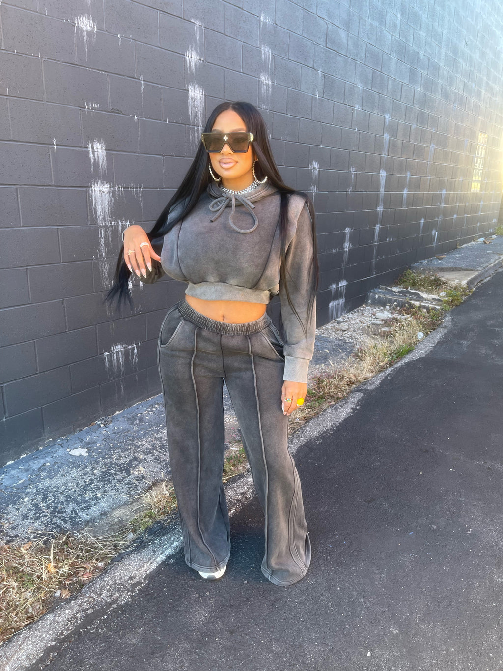 Washed Intentions Jogger Set image 0