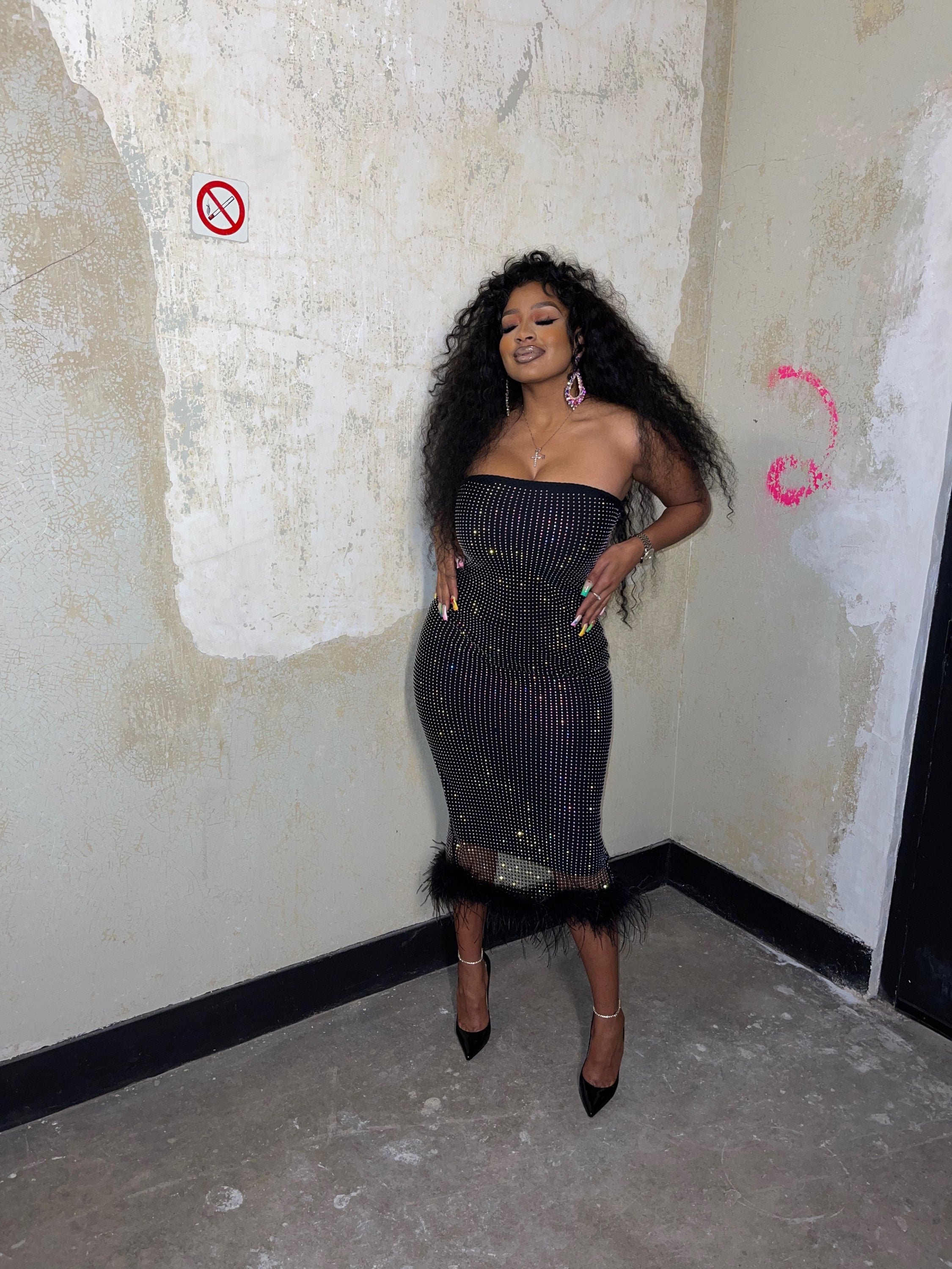 Black Ice Midi Dress  image 1