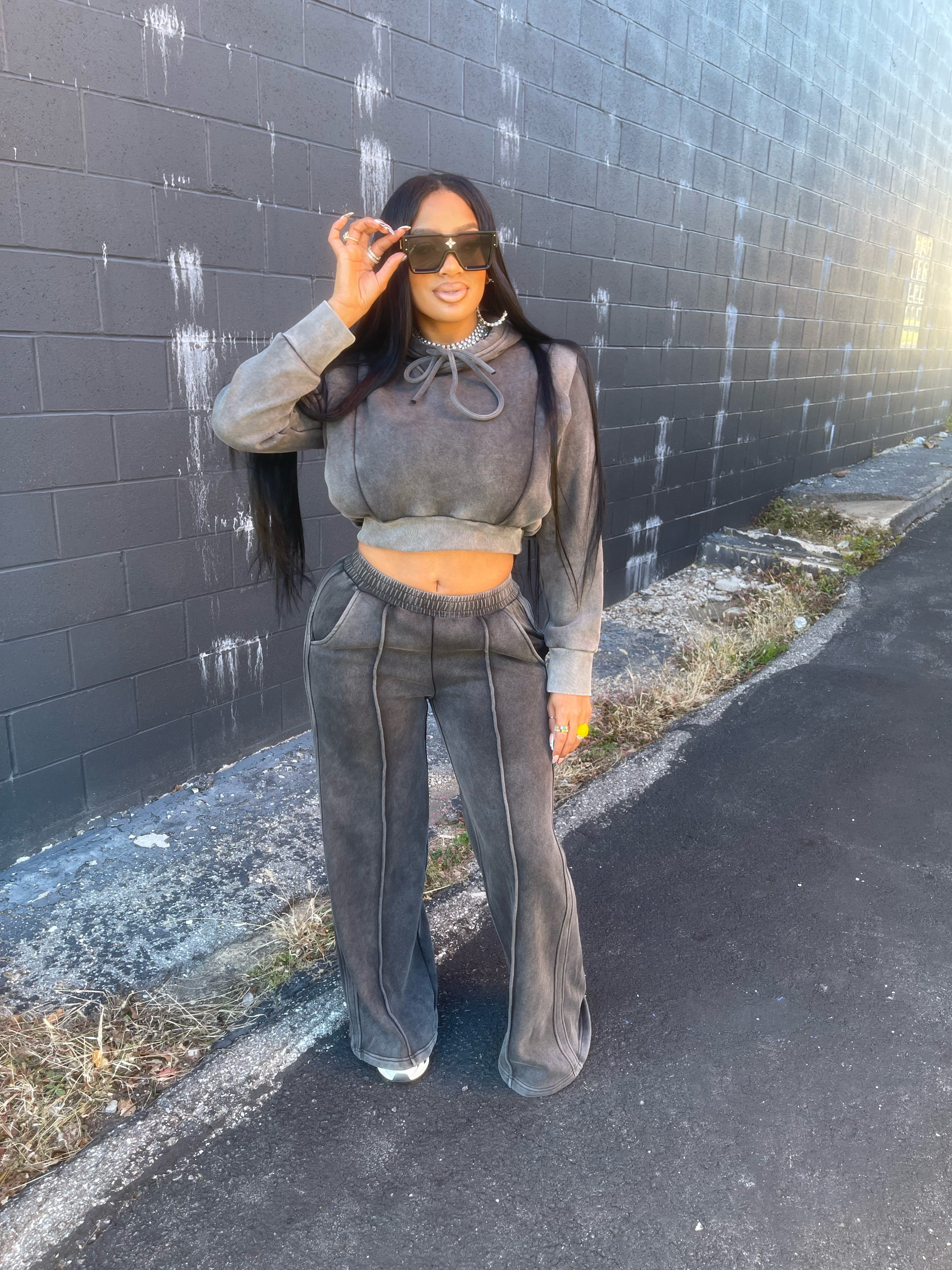 Washed Intentions Jogger Set image 1