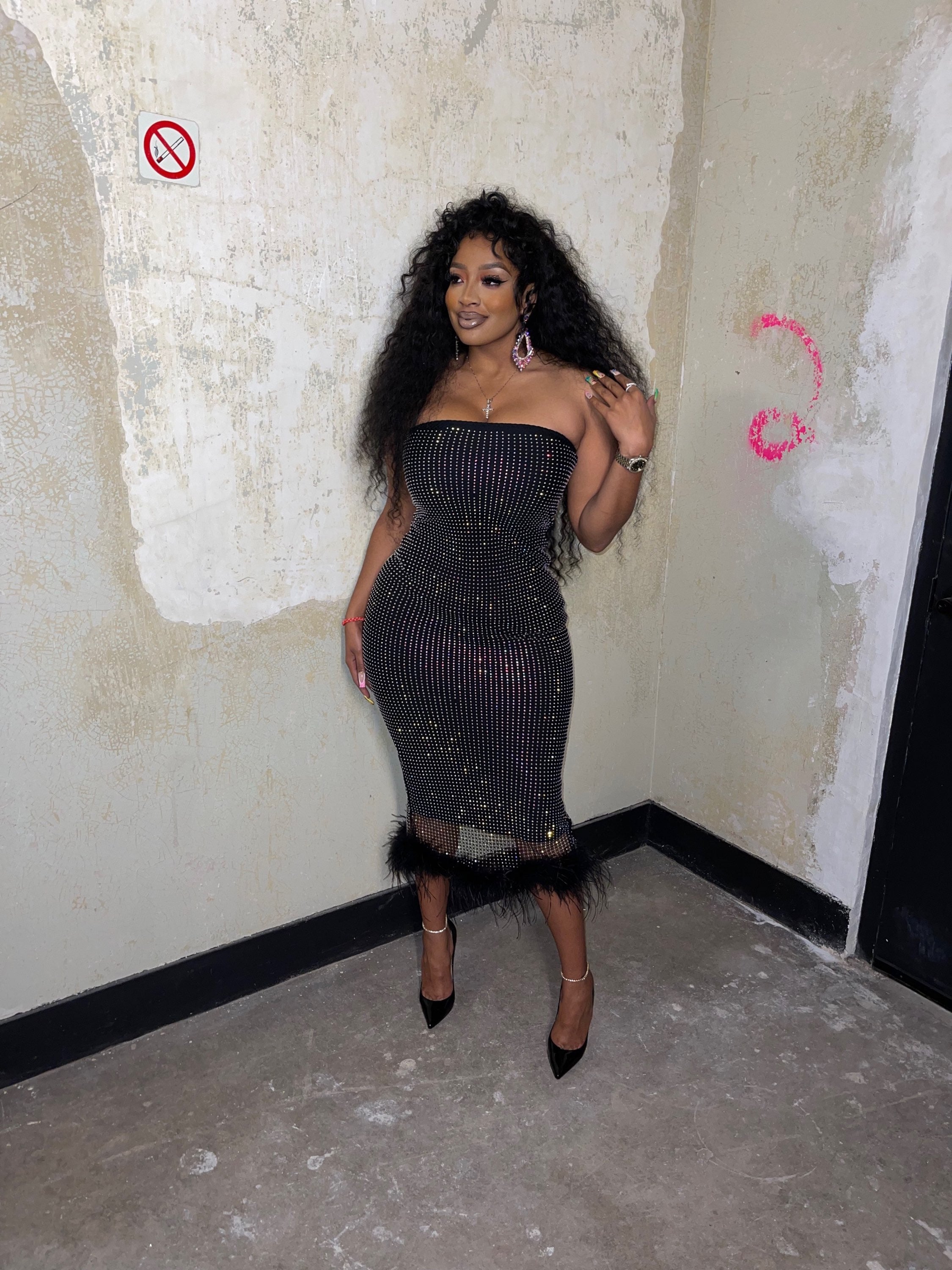 Black Ice Midi Dress  image 2