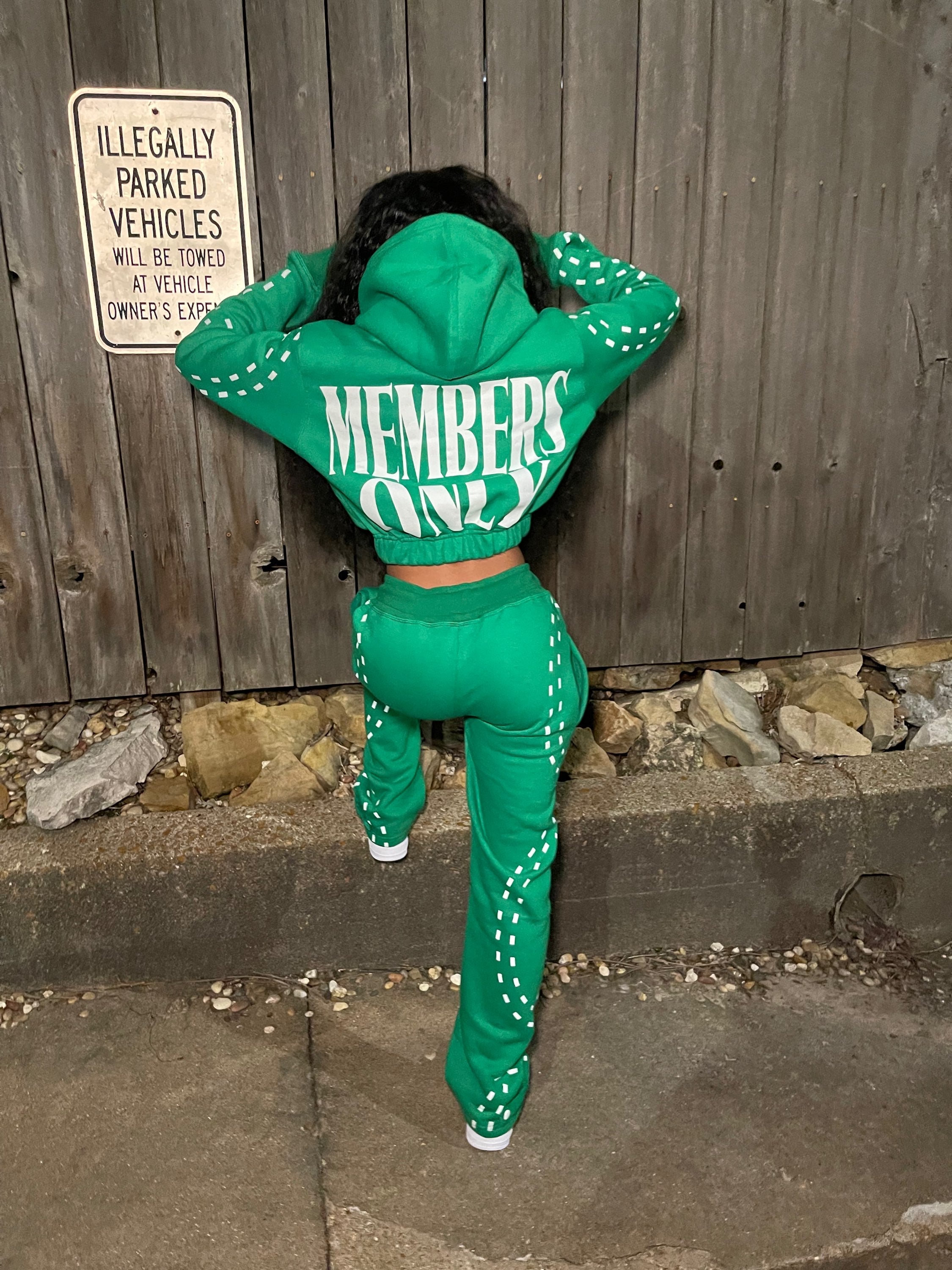 Members Only Cropped Sweatsuit image 3
